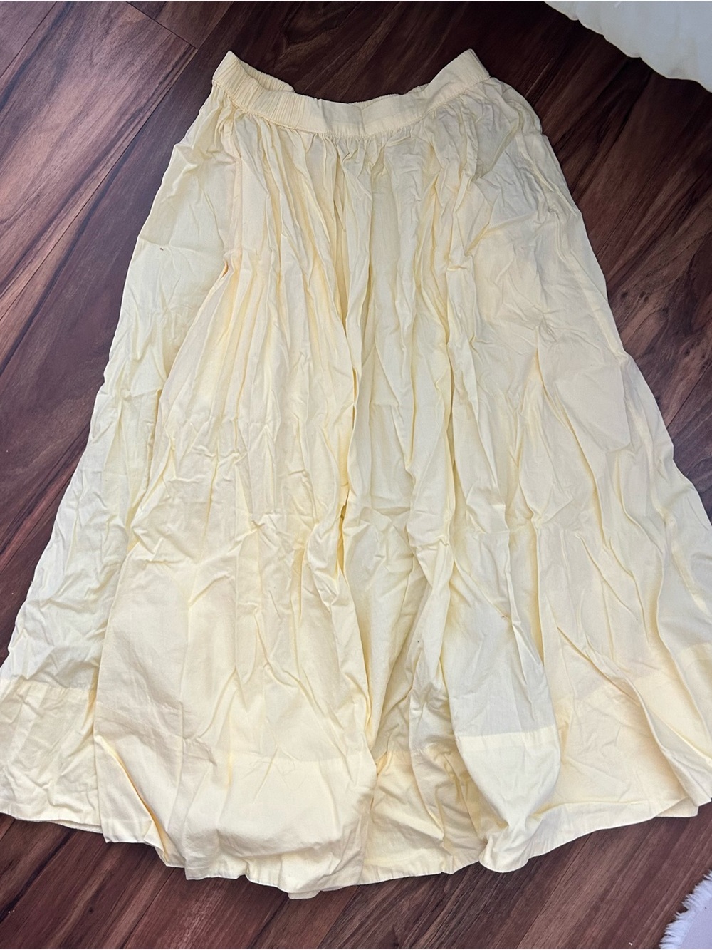 Free People Yellow Midi skirt